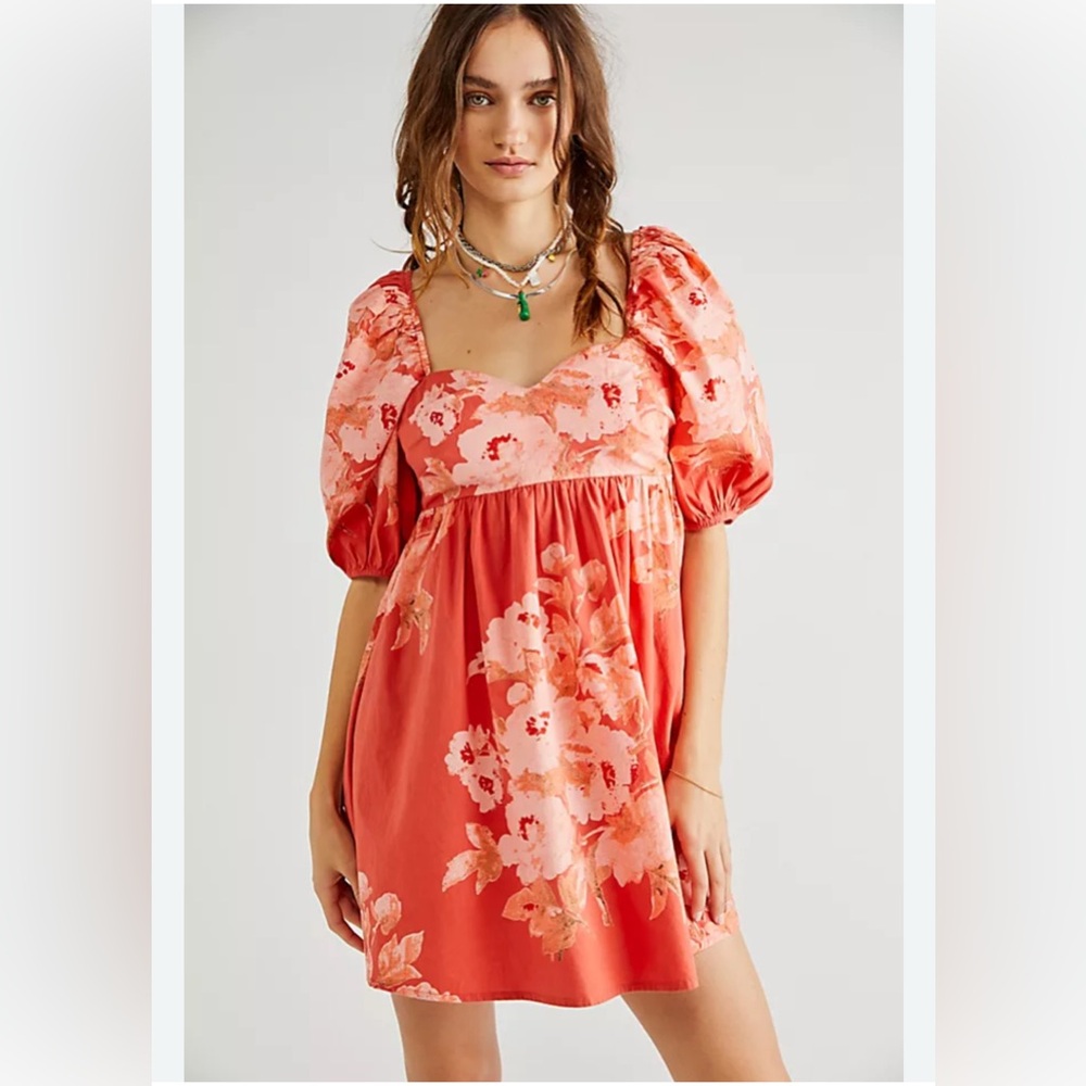 Free People Peony Babydoll Dress in Femme Combo